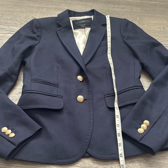 J.Crew | Classic School Boy Wool Blazer in Navy With Gold Buttons Size 00 - Picture 10 of 14